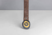 Todd Reed belt buckle in Sterling silver with patina, white and silver brilliant cut diamonds (0.265ct), and 18k yellow gold